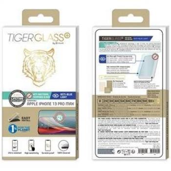 Protector de Pantalla Vidrio Templado Anti Luz Azul para Apple iPhone 13 Pro Max Transparente Negro