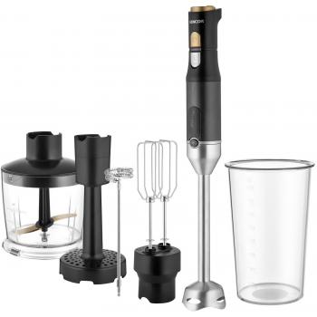 Batidora de Mano SENCOR SHB 6442BK 6 en 1 - 1200 W - Tecnología TITANIUM QuadBlade - Negra