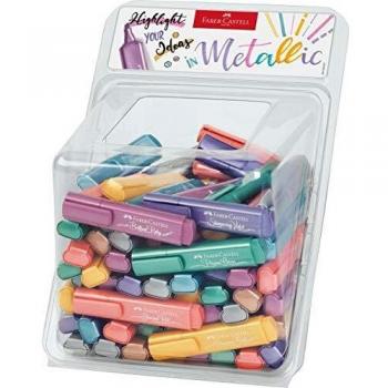 Faber-Castell Textliner 46 colores metálicos surtidos - Bote de 100