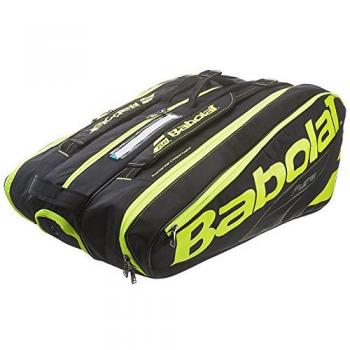 Babolat RH X 12 Pure Fundas para Raquetas de Tenis, Unisex Adulto, Negro/Amarillo, Talla Única