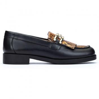 Mocasines de mujer de piel con adorno metálico en color marrón Martinelli BINOCHE 1677