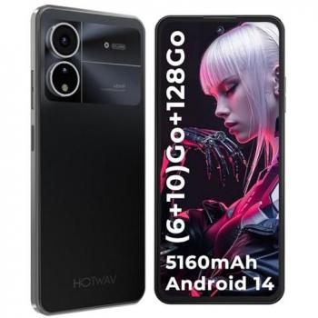 Smartphone HOTWAV Note 12 (2024) Android 14, Pantalla 6.8, 6GB RAM + 128GB ROM, Batería 5160mAh, Cámara 48MP + 16MP
