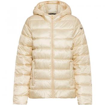 Chaqueta Champion Hooded Polyfilled para mujer en color beige