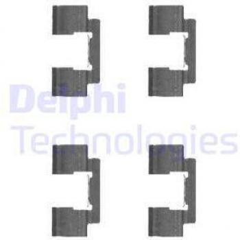 Kit de reparación de pastillas de freno DELPHI LX0481, incluye pastillas de freno y accesorios necesarios para la instalación