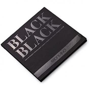 Bloc de papel Fabriano Ultra Negro 300 g/m², 20 x 20 cm, 20 hojas