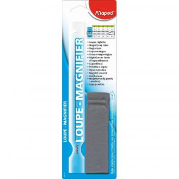 Lupa Regleta Maped 250mm Transparente con Aumento de 1.5x en Blister