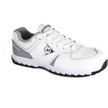 Zapato de Seguridad S3 Dunlop Flying Arrow Blanco, Piel Nobuck y Mesh, Puntera Composite T45
