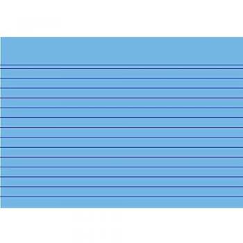Fichas de cartulina bristol A6 rayadas 205 g/m² azules (100 unidades)