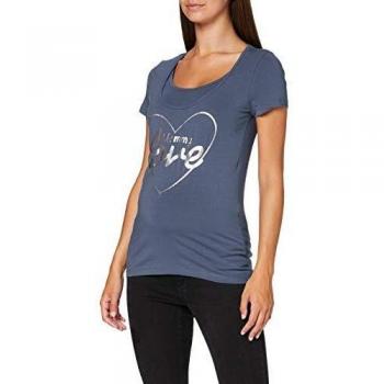 MAMALICIOUS Mlrene Nell S/s Jersey Top Nf A. Camiseta, Añil Azul, S para Mujer