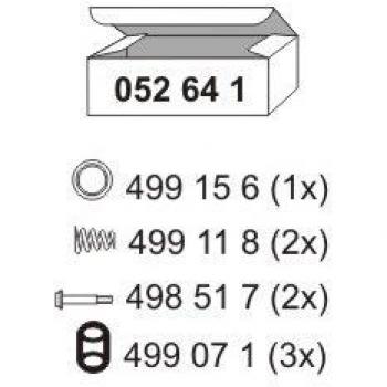 Kit de montaje silenciador ERNST 052641 para Opel Astra G CC, Zafira A y Astra G Coupe