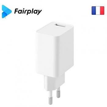 Cargador de Pared USB 12W Fairplay Carga Rápida Segura - Negro