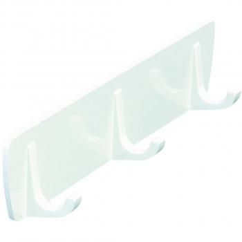 BRINOX Colgador 3 Brazos Adhesivo, Blanco, 17.3x4x2.7 cm