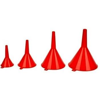 DEDC Kit de 4 Embudos de Diámetros Diferentes 4,72 pulgadas, 3,54 pulgadas, 2,76 pulgadas, 1.97 pulgadas Embudos de Plástico para Aceite Combustible Gasolina Gasóleo de Coche Moto Auto