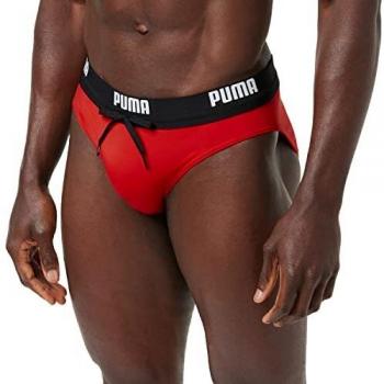 Puma Logo Men's Swimming Brief Bañador, Rojo, S para Hombre