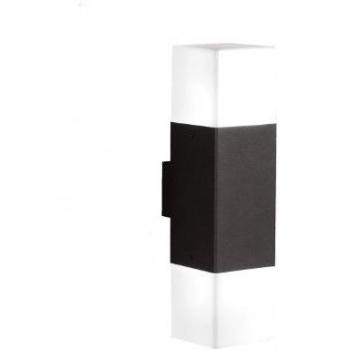 Aplique de pared Hudson 2 luces LED antracita IP44 4W H33 cm