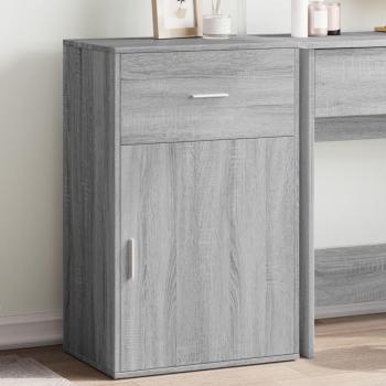 Gabinete de almacenaje Sonoma gris 56,5x39x90 cm madera multicapa