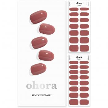 Ohora Gel Nail Strips Pro-Finish Gel - Cream Rose, 30 units