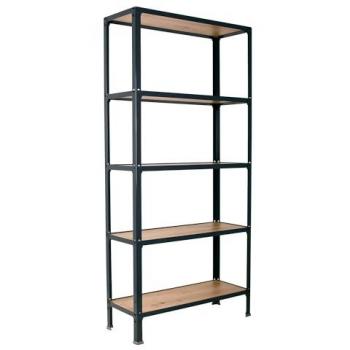 Estantería SimonHome Click Wood Mini 5/300 800 Antra/Roble - 8425437137075 - Simon Rack, Librería Estantería Salón, 1800x800x300 mm, 5 Alturas