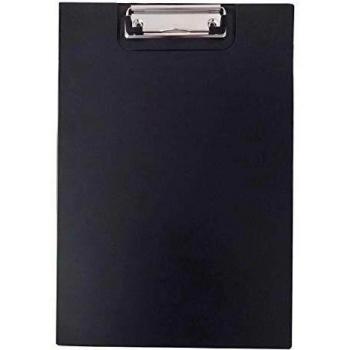 POESSA - Carpeta portafolios Negra con Pinza metálica