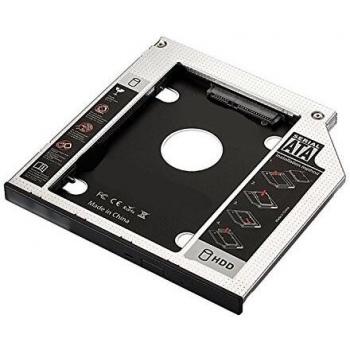 Ewent SATA III SSD/HDD Caja de instalación en optical bahìa CD/DVD/Blu-ray de 9.5 mm de altura, plateado