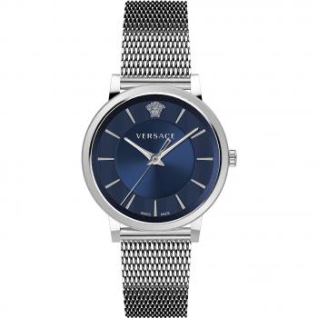 Versace Men's V Circle Analog Watch Blue