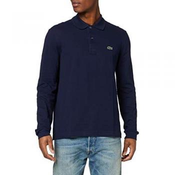 Lacoste L1312 Men's Polo Shirt - Color: Navy, Size: 2XL, Long Sleeve