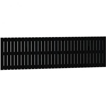 Cabecero de cama de pared madera maciza pino negro 204x3x60 cm