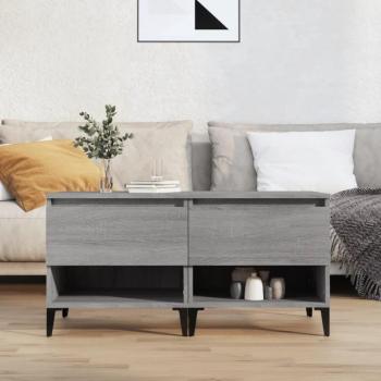 Mesas auxiliares 2 piezas Sonoma gris 50x46x50 cm madera multicapa contrachapada