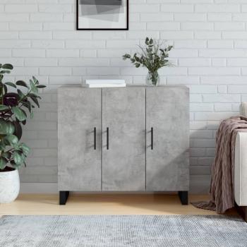 Armario de hormigón gris 90x34x80 cm madera multicapa