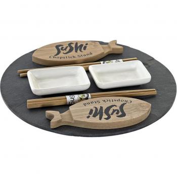 Pack de Accesorios para Sushi Giratorio - Bambú y Pizarra