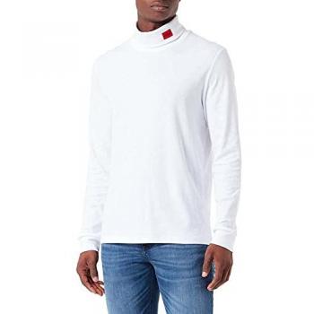 Camiseta de Manga Larga Slim Fit Hugo Derollo224 para Hombre - Blanco - Talla L