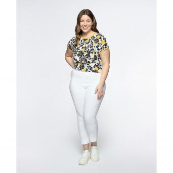 Pantalón Skinny con Cremallera y Botón Frontal