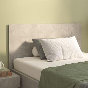 Cabecero de cama gris hormigón 120x1,5x80 cm madera multicapa