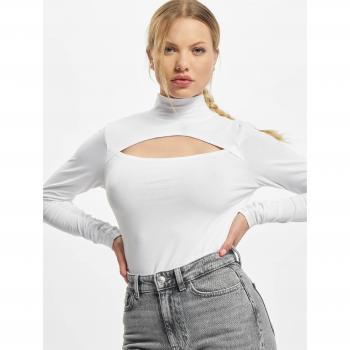 Urban Classics Women's Cut-Out Turtleneck Longsleeve Shirt - White - XS to L