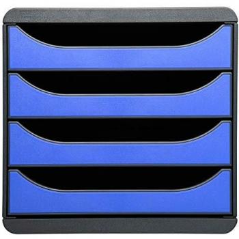 Unidad de Cajones Exacompta Big-Box 4 Cajones A4+ Gris y Azul Hielo 24.7 x 32.4 x 4.2 cm