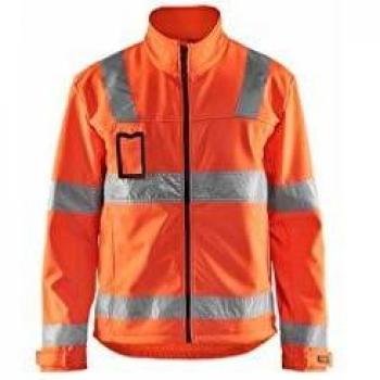 Chaqueta de Trabajo Softshell Alta Visibilidad Naranja Fluorescente 4XL