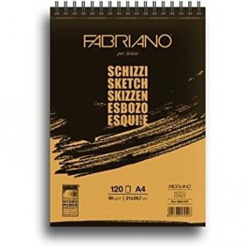 Fabriano 8001348169406 Cuaderno con espiral A4 bosquejo blanco