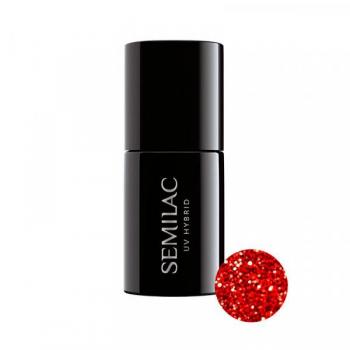 Esmalte Semipermanente Efecto Purpurina - Semilac - 318 Burgundy Red