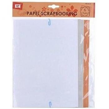 MP PD126-11 - Pack de 6 hojas papel con textura scrapbooking, 20 x 33