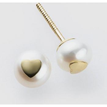 Pendientes de bebé de oro con perla natural para lucir en cualquier ocasión
