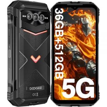 Smartphone DOOGEE V MAX Plus 5G, 16GB RAM, 512GB Almacenamiento, Pantalla 6.58, Batería de 22000mAh, Cámara Triple AI (200MP+20MP