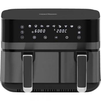 Freidora de aire caliente ProfiCook PC-FR 1295 H | Doble compartimento | 9 litros | Sistema de cocción simultánea | 2700W