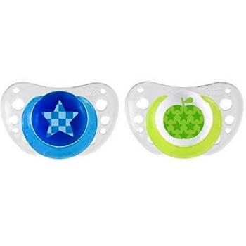 Chicco PhysioForma Air - Pack de 2 chupetes de silicona para 6 - 16 meses, modelos aleatorios
