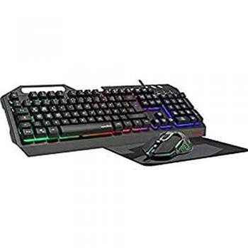 Kit Gaming Tyalo: Teclado, Ratón y Alfombrilla Iluminada - USB - Negro