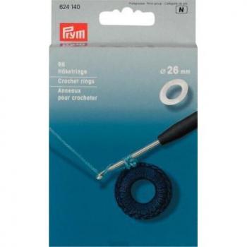 Prym Consumer Anillos de Ganchillo, Blanco, Ø 36 mm, weiß, 50 Stück