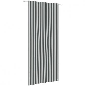 Toldo para balcón tela Oxford gris antracita y blanco 120x240 cm