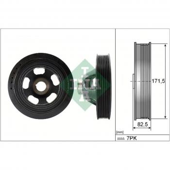 Polea de cigüeñal INA 544 0144 10 - Tipo: Polea de correa, características: alta calidad, fabricada por INA, diseño específico para cigüeñales, compatible con múltiples modelos de vehículos