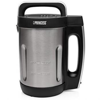 Princess 01.214002.01.001 Cocedor de sopa, Acero Inoxidable, plateado, negro