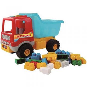 AVC- Camión volquete+Bloques construcción 50cm, Multicolor