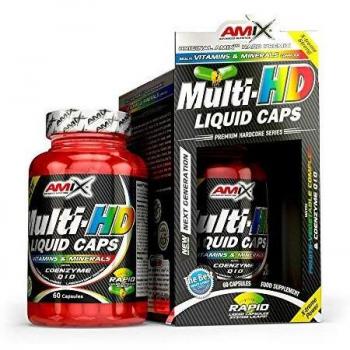 AMIX - Suplemento Vitamínico - Multi HD Liquid en Formato de 60 Cápsulas - Ayuda a Mejorar el Sistema de Defensas - Alto Contenido en Frutas y Minerales